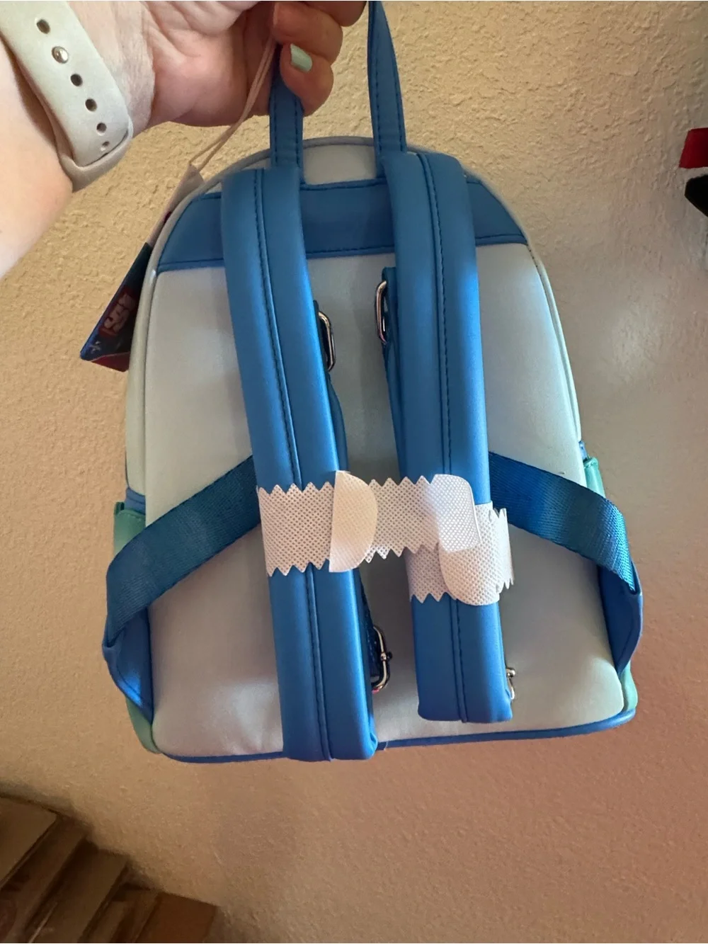 Loungefly Light Blue & Teal JAWS Sunset Shark Mini Backpack